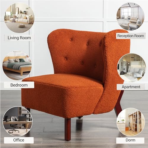 Sillón Acogedor Plegable Naranja Oscuro miniatura 4