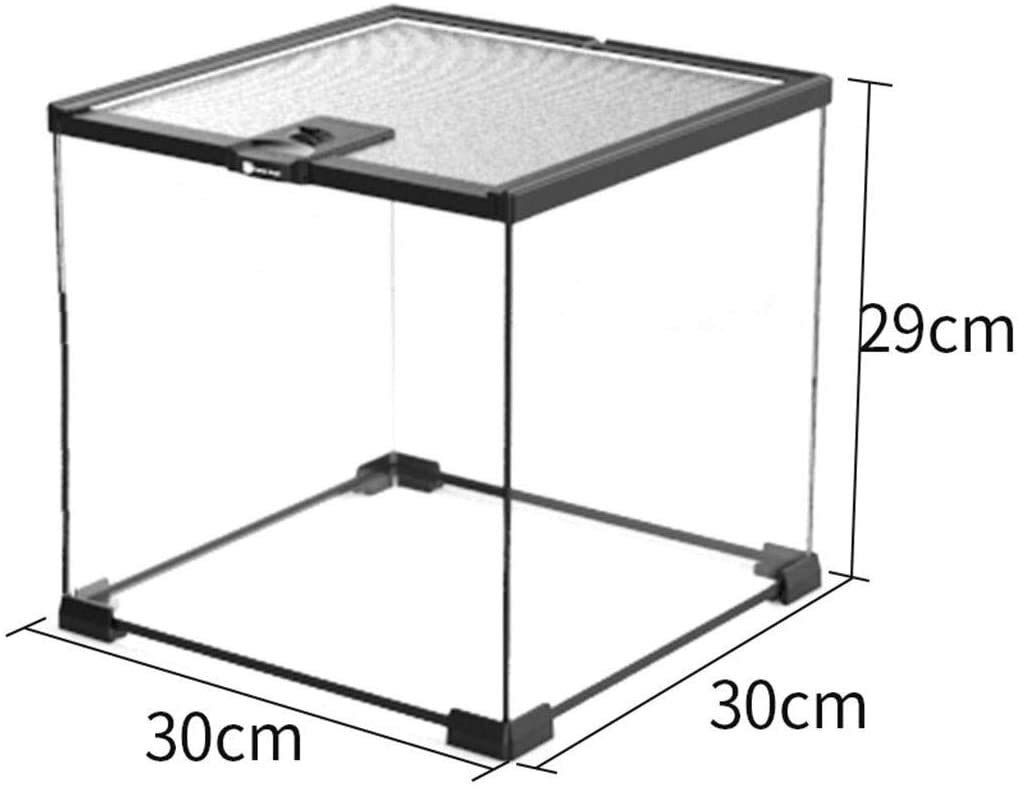 Tanque de Anfibios portátil, Terrario de vivero de Reptiles de Oficina, Jaula Transparente para Reptiles, Caja de bichos de Serpiente, Tortuga, camaleón y Lagarto