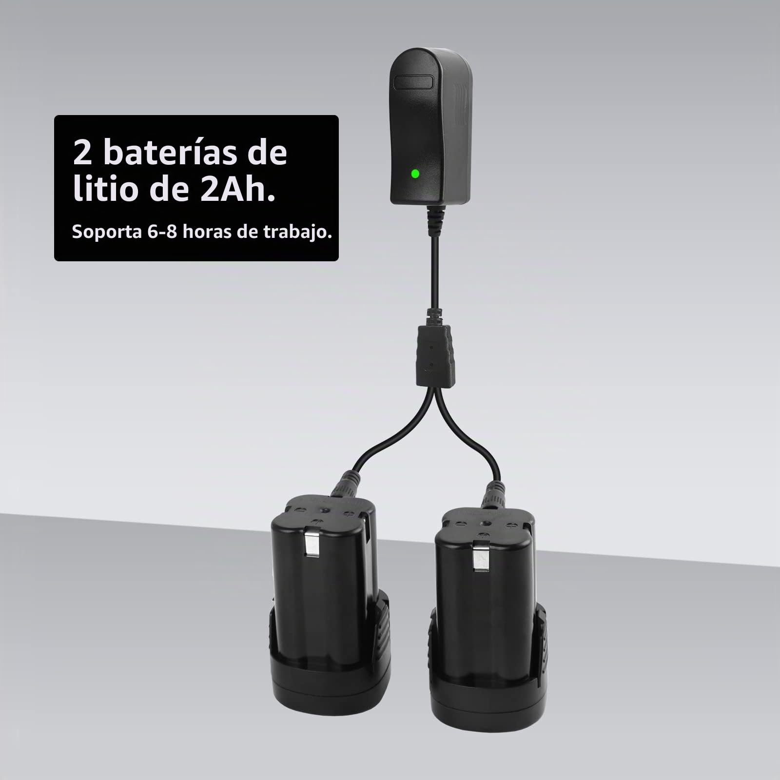Tijeras de podar eléctricas, tijeras de podar batería profesional de 30mm con 2 uds De batería de 2Ah para podar, jardinería, viñedos, árboles frutales (8610)