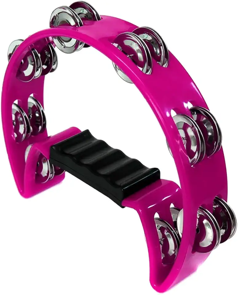 Pandeirola Pandeiro Meia Lua Cajon Percussão (ROSA)