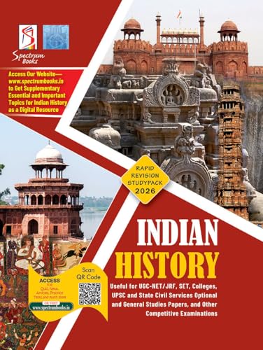 Image of Indian History English (2026) Edition Upsc Optional Paper for NTA UGC-NET JRF SET Colleges , upsc history books , upsc exam books 2026 /Edition ... (Spectrum's Rapid Revision Studypacks)