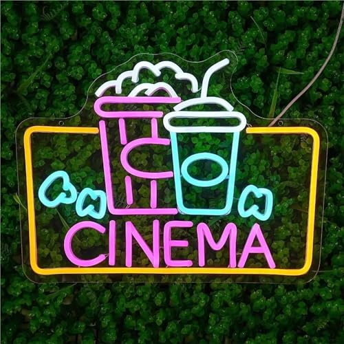 Enseigne lumineuse LED néon Popcorn pour cinéma