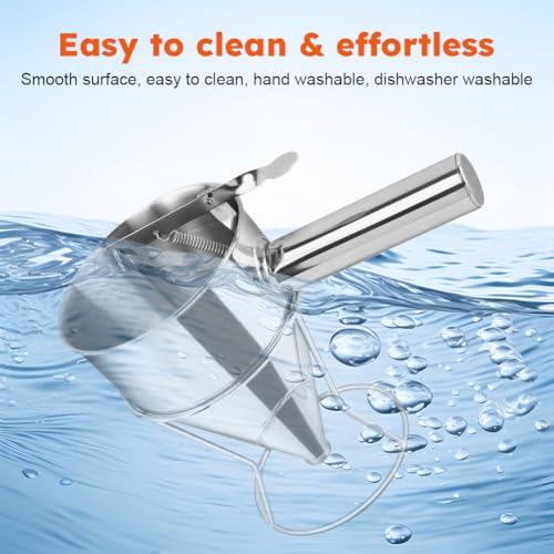 Pancake Batter Dispenser, 4-Caliber Stainless Steel Funnel Cake Dispenser with Stand Baking Tool for Cake Pancakes Cupcakes Muffins Crepes Waffles (20oz,600ml) - Image 6