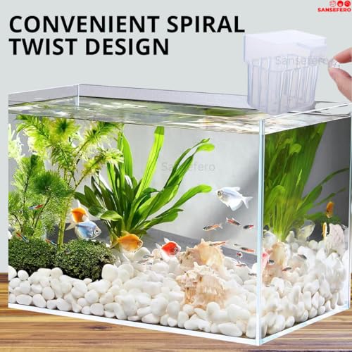 Image of SANSEFERO Water Plant Holder Pot Cup for Aquarium Fish Tank Decoration and Aquascape Aquaponic Plant Growing Landscape Plants Cup Decoration Hanging Type (Pack of 2)