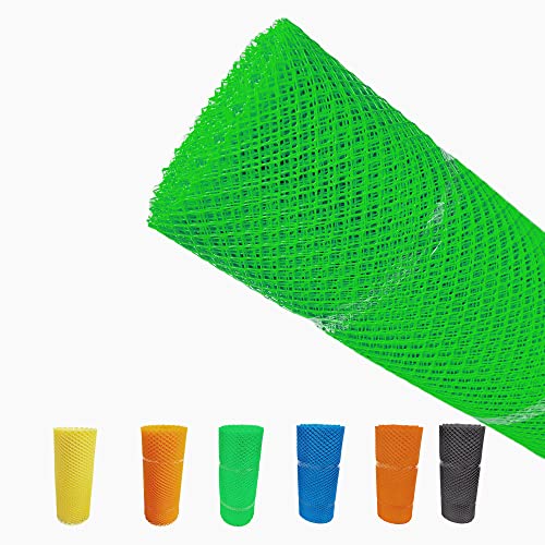 Image of SAI Balaji 6.6 Feet Height X 15 Feet Length UV Stabilized PVC Tree Guard Net Fencing Fencing Mesh Anti Bird Net Green Color SBO83