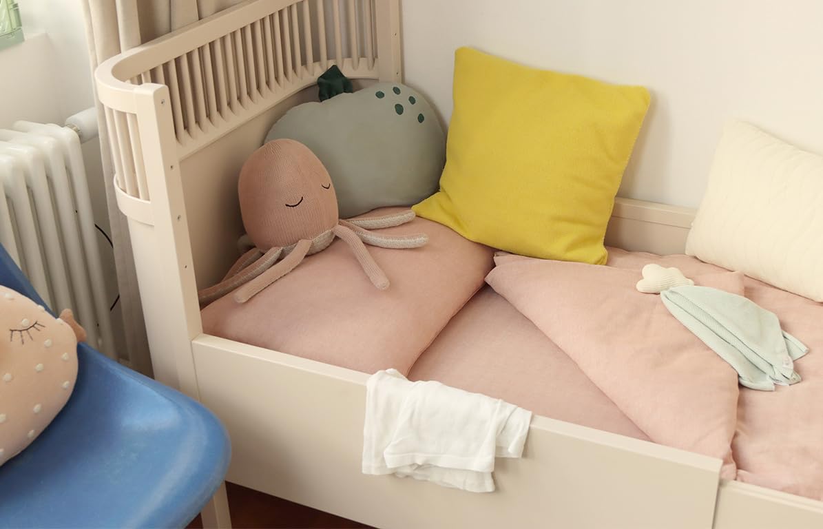 Kindsgut Linge de lit pour Enfants, 100% Coton, 135 x 100 cm avec Fermeture éclair, Respirant et Lavable à 40°, Rose foncé