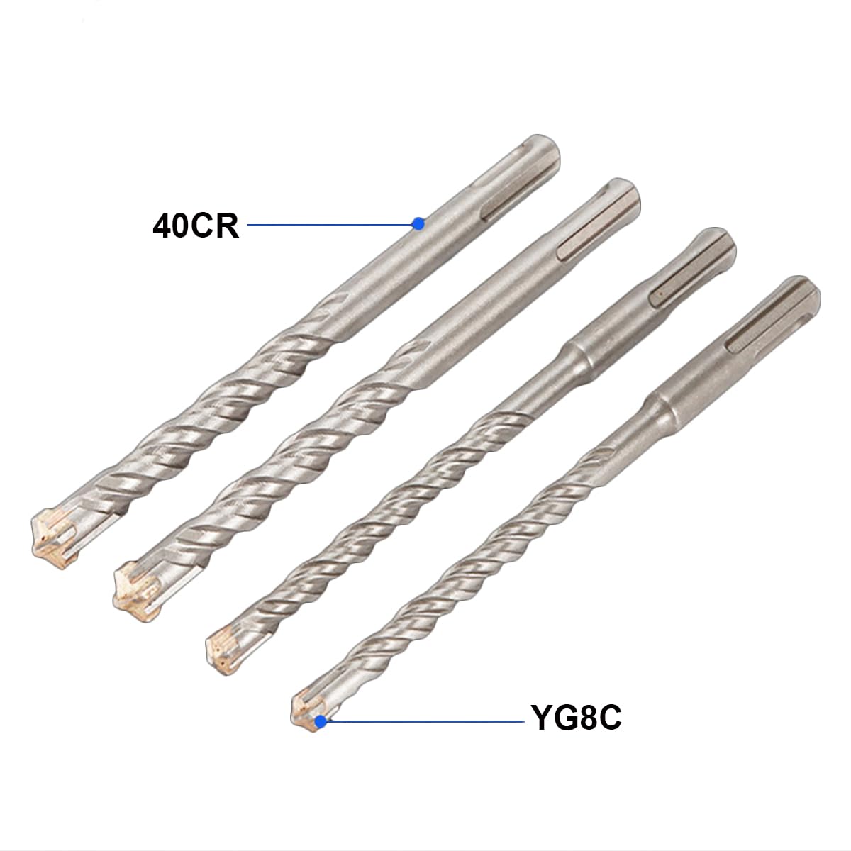 1 szt. 260mm 350mm beton SDS Plus bit głowica do cięcia krzyżowego podwójny ślimak młotek ścienny blok ceglany młot elektryczny Bit murarski(32x350mm)