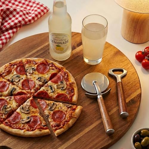 AmberHaus Akasya Ahşap Saplı Paslanmaz Çelik Mutfak ve Bar Gereçleri - Ergonomik Lüks Sunum Serisi (Şişe Açacağı)