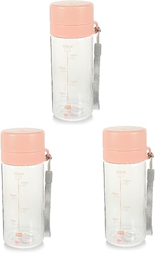 VANZACK 3pcs Outdoor Portable Cup Sports Transparent Bottle Bote Water Bottle with Strap Storage Jug Water Bottle Strap Orange Water Bottle Plastic