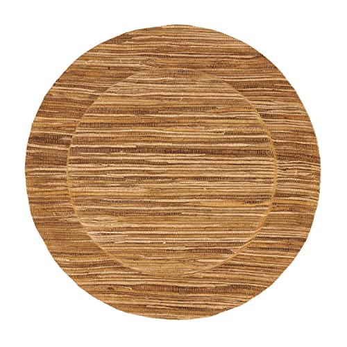 Platos decorativos redondos 13 pulg set 4 Beige natural miniatura 3
