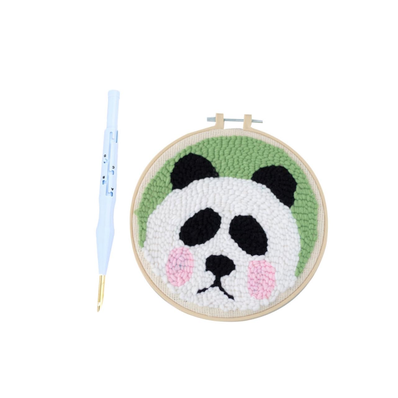 SEWACC 2ensembles Kit De Couture Diy Panda Outils De Broderie Base Rond Fils Colorés Pour Garçon Fille Activité Manuelle Créative à Domicile