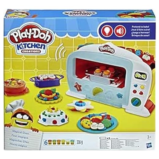 Play-Doh Set de Horno mágico Kitchen Creations para niños a Partir de 3 años con 6 Colores tóxicos