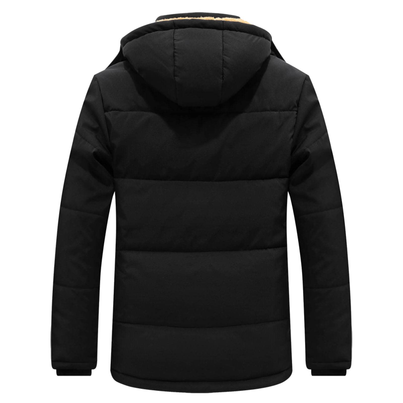Giubbino Uomo Inverno, Piumino Invernale Uomo Giubbino con Cappuccio Casual Jacket Taglie Forti Giacconi Invernali Elegante Lavoro Antivento Pesante Trekking Cappotto Giacca Giacca Militare Uomo