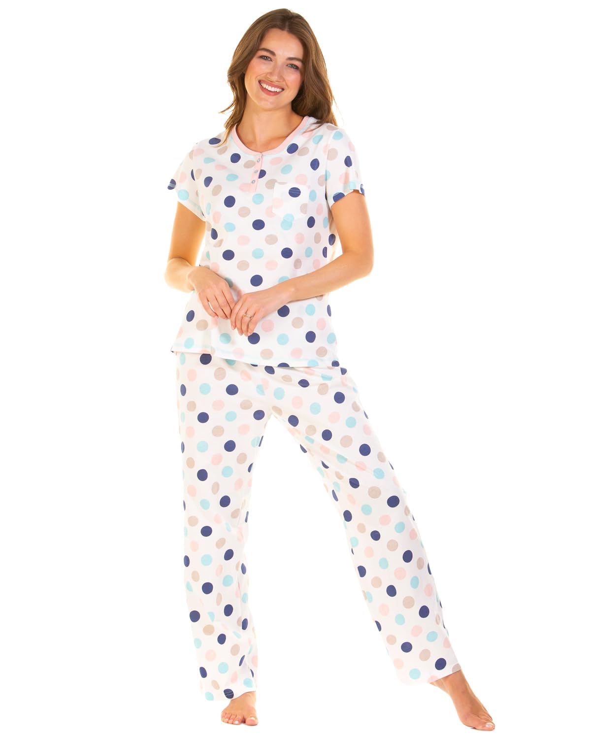 Undercover Ladies 'Misty Dots' Short Sleeve Pyjamas 2009 Aqua 18-20