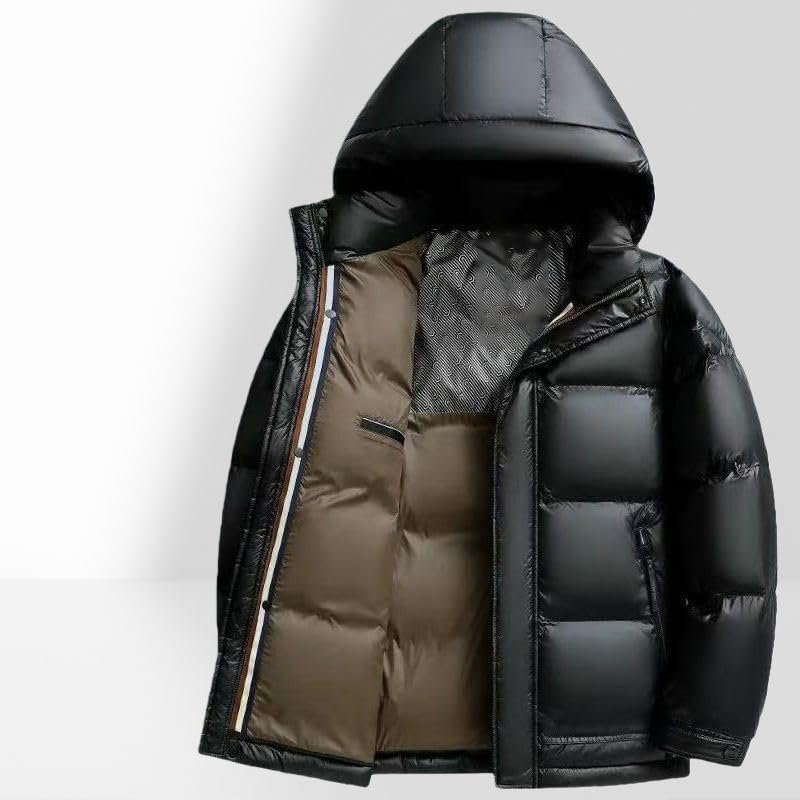 Doudoune courte à capuche chaude hiver homme loisirs classique - 7