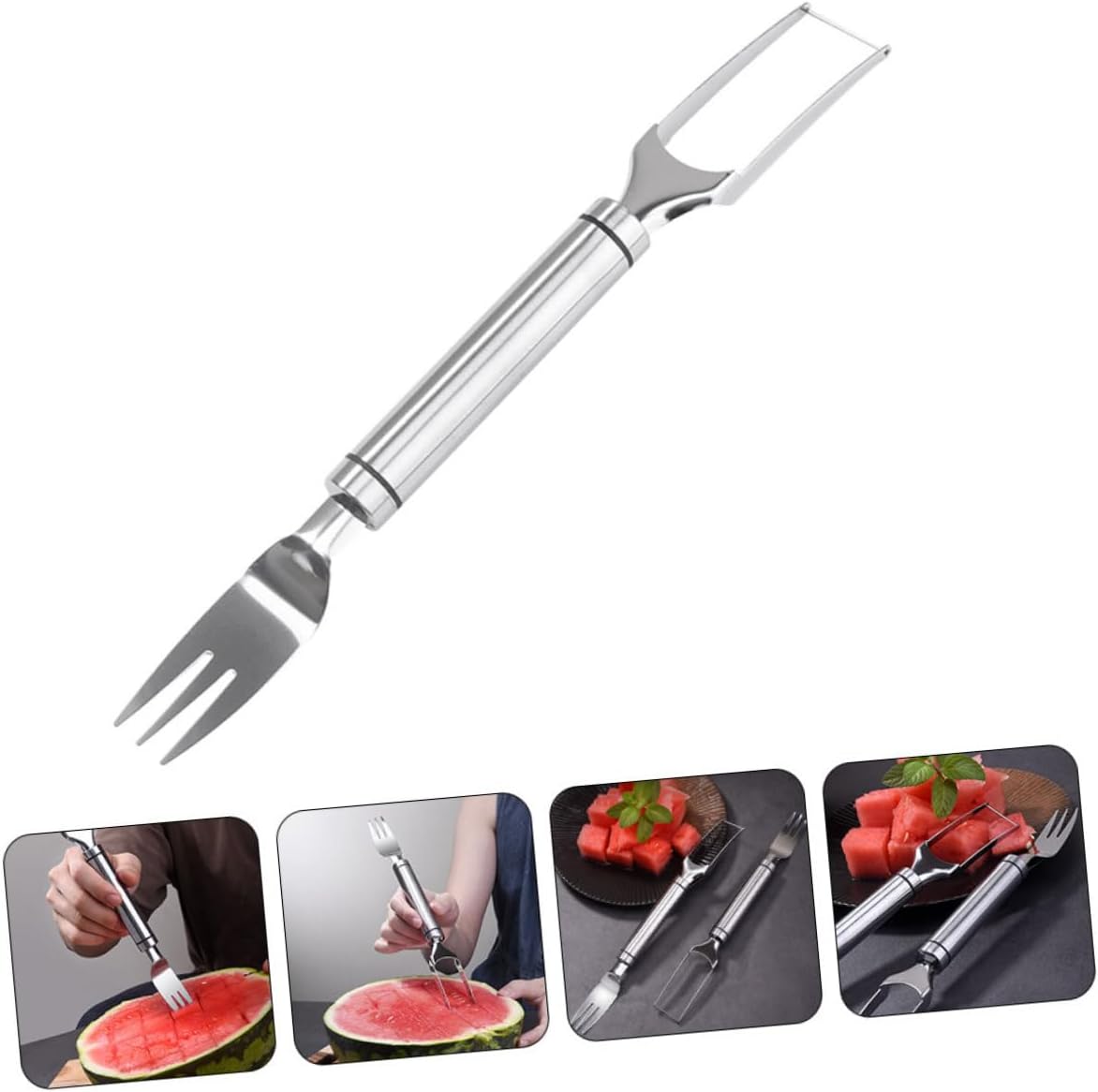 Watermelon Fork Slicer Cutter for Quick Cutting Stainless Steel