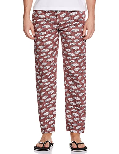 Image of The Indian Garage Co MenMid Rise Slim Fit Abstract Print Casual Lounge Pants