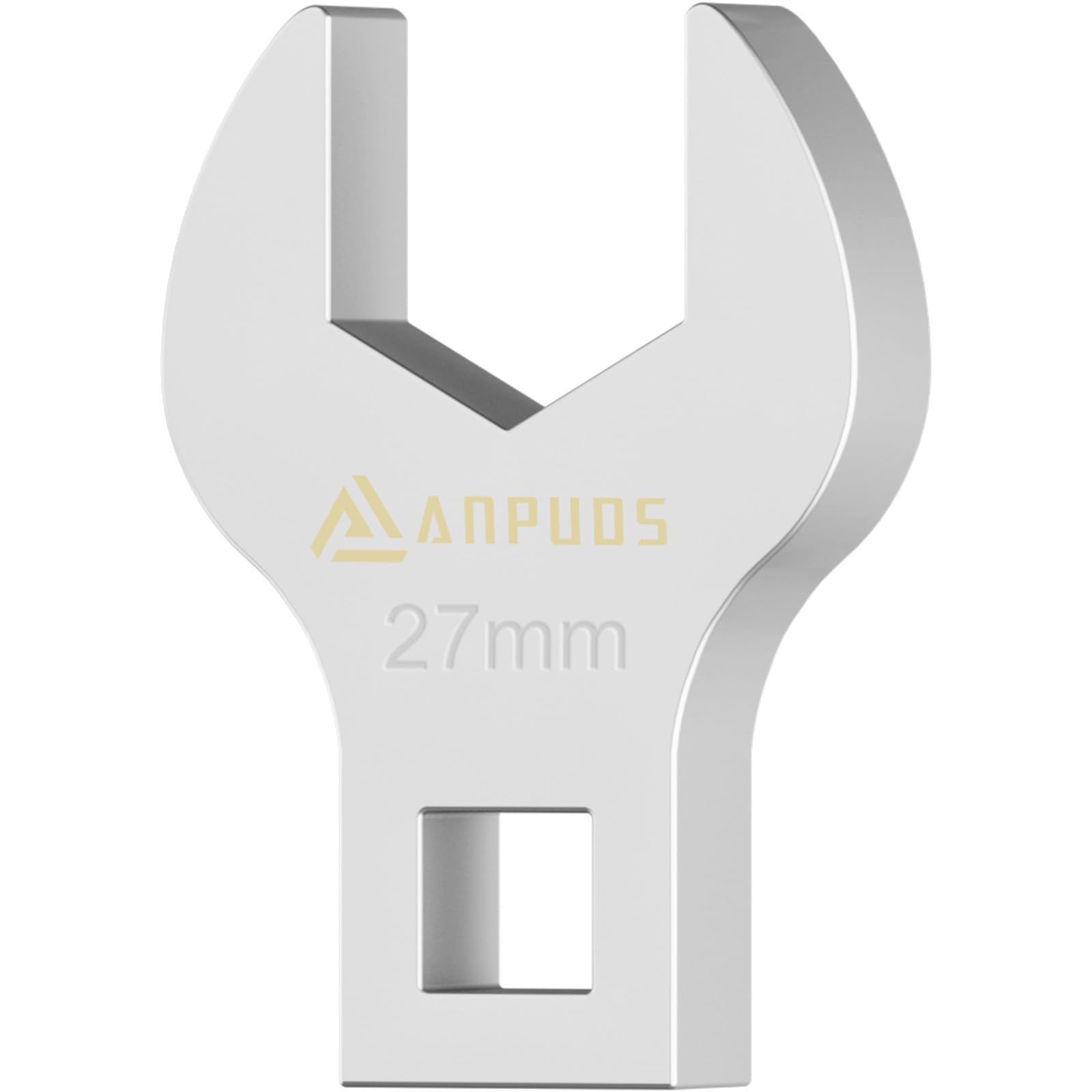 ANPUDS Crowfoot Wrench 27 mm, 1/2 Inch V-Type Torque Open-End Wrench Metric, Open-End Wrench for Maintenance of Taps, Machine Nuts and Air Conditioning Systems
