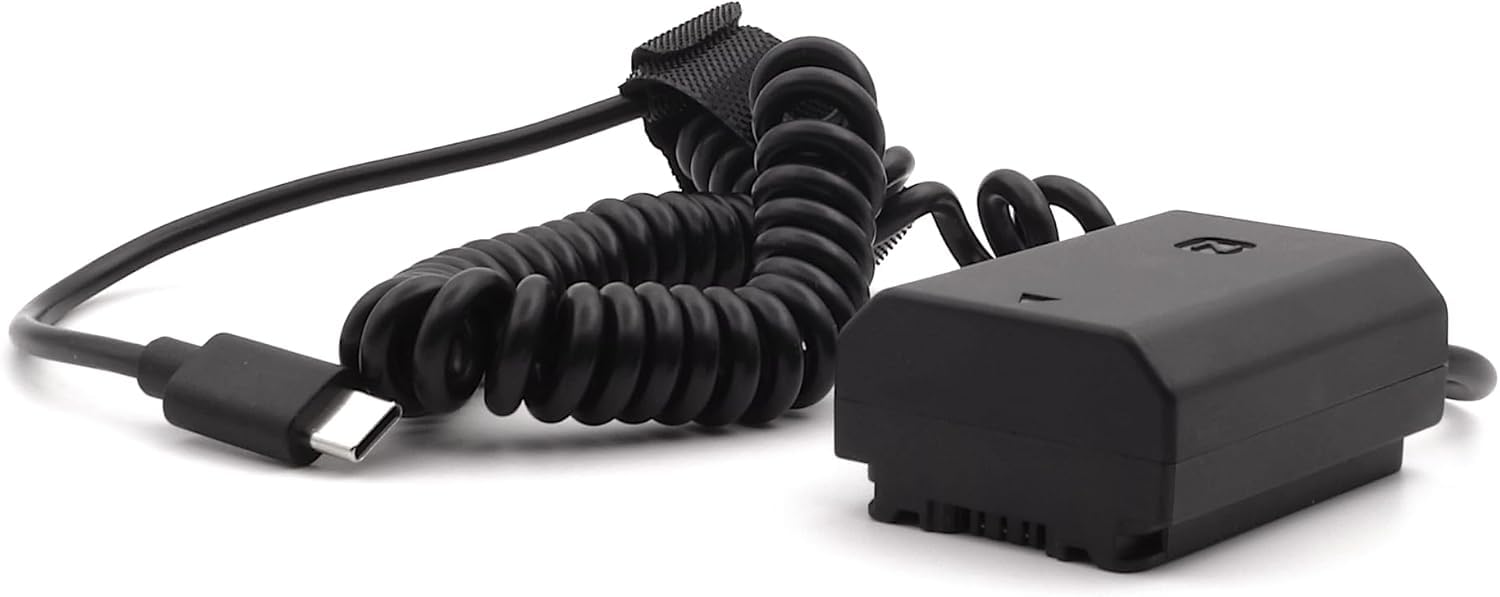 PATONA NP-FZ100 - Adattatore di alimentazione USB-C a corrente continua per Sony Alpha A7 III IV, A7R III IV, A7C, A9, A1, FX3, A6600 A6700, invece di batteria tramite USB-C