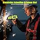Lichtbogenschweißgerät, 220 V Handschweißgerät mit 6 Variable Stromeinstellungen, 20-200ampfbarem Ausgangsstrom, geeignet für 3/32 -1/8 (2,4-3,2 mm) Schweißstangen (grün)