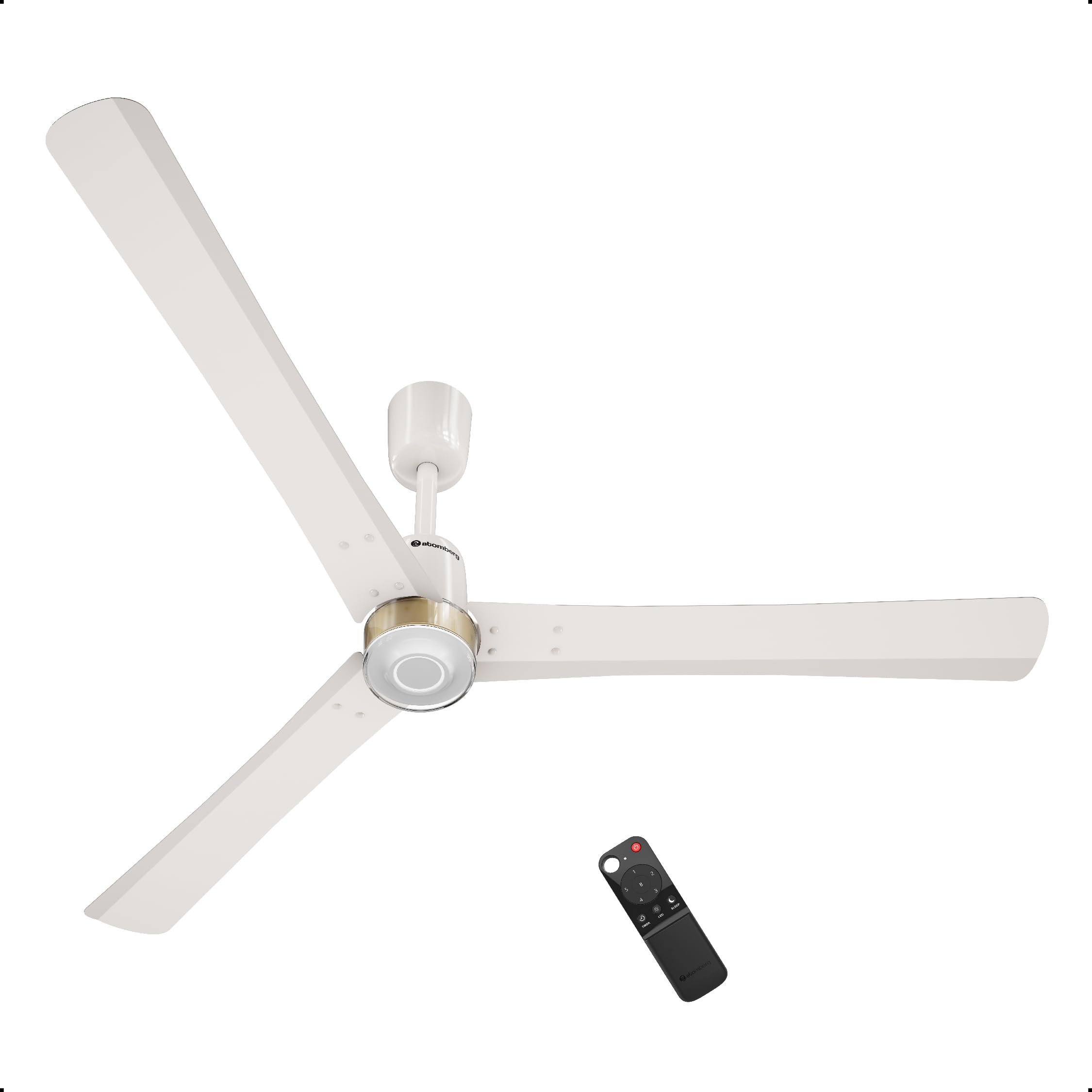 atomberg Renesa Elite Smart 1400mm BLDC Ceiling Fan with IoT & Remote Control | 5 star Rated | High Air Delivery with Moonbeam LED Light | Newly Launched | 5 Year Warranty (Pearl White)