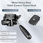 Tripod Head for Camera Tripod - 360° Ratating Pan Head
