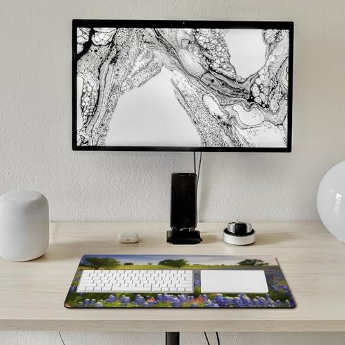 Bluebonnets Scenery Desk Pad Large Protector Blanco miniatura 7