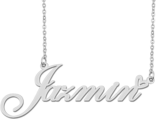 Aoloshow Collar personalizado con nombre de corazón personalizado con cualquier nombre, joyería de acero inoxidable para mujer, regalo de graduación