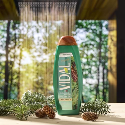 Vidal - Duschgel Original Pino Classico, revitalisierende Formel, Duft Kiefer, Dermatologisch getestet, 500 ml