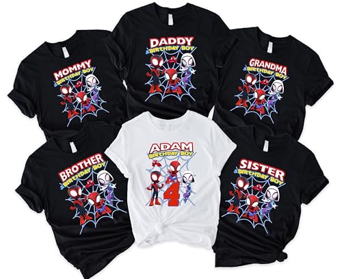 Spider Birthday Shirt, Personalized Spider Birthday Shirt, Customized Spider Shirt, Family matching shirts, Toddler birthday shirt, Family matching birthday shirt,