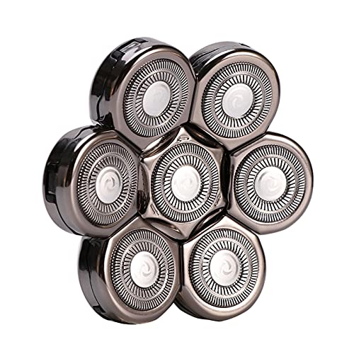 7 têtes de rasoir électrique de rechange argent lame flottante lavable