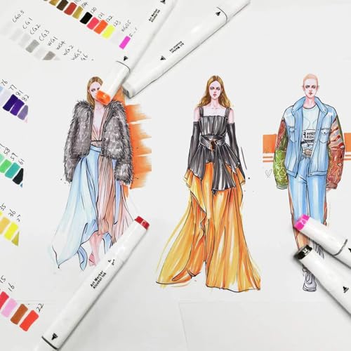 24 Canetas Marcadores para pintar Bobbie Goods, Coco Wyo, Desenho Professional, Pontas Duplas, Codif