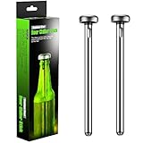 Kollea Stainless Steel Beer Chiller Stick Beverage Cooler Cooling Sticks, Man Birthday Gift, Beer Gift for Men, Pack of 2