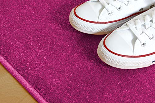 floor factory Alfombra Moderna Kolibri Rosa Fucsia 200x290cm moqueta Pelo Corto Colorida y de fácil Cuidado Cover