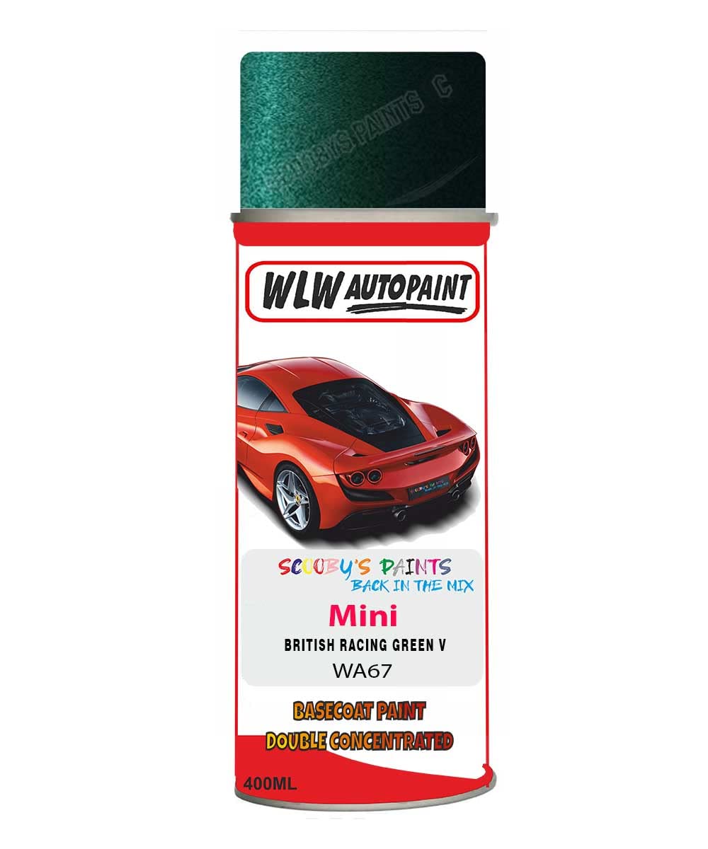 Basecoat Aerosol Spray Paint For Mini Cooper British Racing Green V 2006-2011 Code Wa67