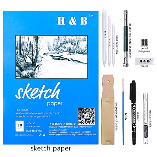 72Pcs Drawing & Art Supplies Kit, Colored Sketching Pencils For Artists Kids Adults Teens, Professional Art Pencil Set With Case, Sketchpad, Watercolor & Metallic Pencil丨Ideal Beginners Coloring Set #TOP3