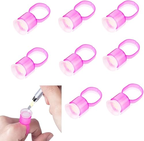 Vasos de plástico para anillo de tinta de tatuaje con vasos de tinta de esponja, paquete de 50 tapas de pigmento portátiles para anillo de tinta de