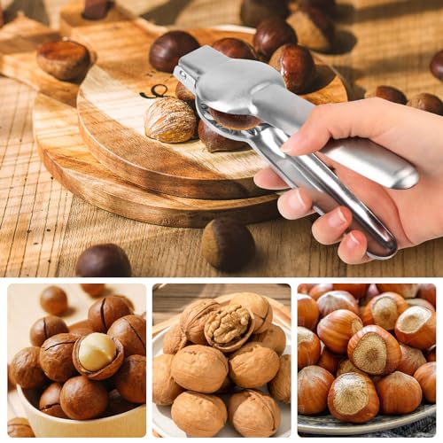 Fonyet Chestnut Cutter Stainless Steel Chestnut Cutter Chestnut Tongs with Cross Toothing Thickened Chestnut Tongs for Walnuts Chestnuts - Image 4