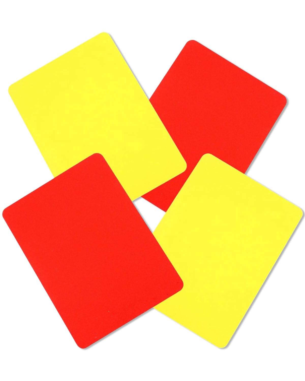 2 Pares Tarjetas Árbitro Fútbol PVC Rojas Amarillas Resistentes Accesorios Partido
