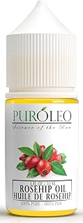 PUROLEO Rosehip Seed Oil 1 Fl Oz/30 ML (Made In Canada) for Face 100% Pure Natural Cold Pressed Unrefined Carrier Oil for Skin, Hair & Nails