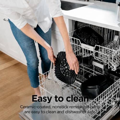 Image of Ninja Foodi Smart 5-in-1 Indoor Grill | With 4-Quart Air Fryer, Roast, Bake, Dehydrate, and Smart Cook System | Black | LG451BK