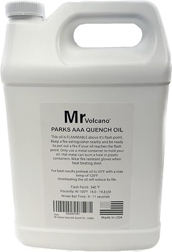 MR VOLCANO Aceite de enfriamiento AAA utilizado para cuchillos y herramientas de tratamiento térmico - 1 galón - Ideal para cuchillos