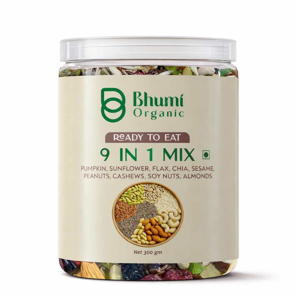 Bhumi Organic 9 in 1 Snack Mix 300g - Nuts and Seeds Mix | Protein Rich Food | Diet Snacks-image-6