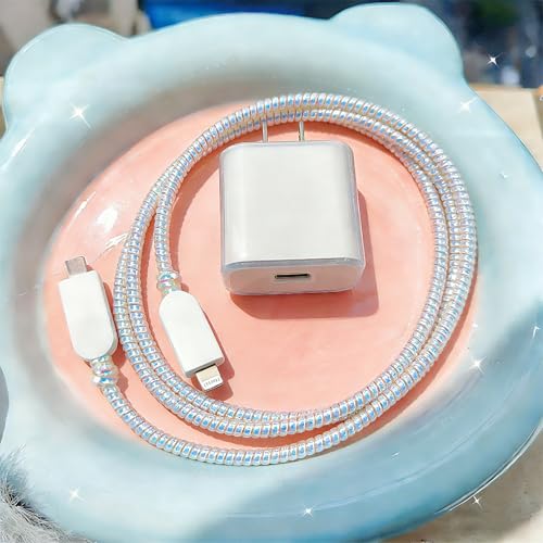 Protector de cable para iPhone y iPad en silicona suave transparente 6
