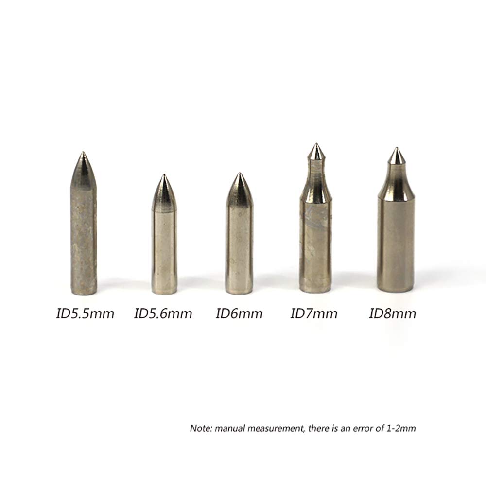 ACCMOS 12 pz Acciaio Inossidabile Caccia sul Campo Punta della Freccia, per OD 5,5 mm 5,6 mm 6 mm 7 mm 8 mm Legno di bambù Freccia Shaft Freccia Testa Frecce Accessorio