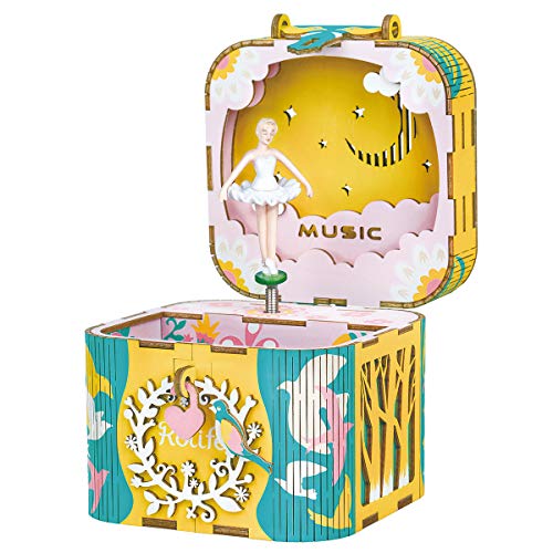 Hands Craft DIY Build It Yourself 3D Wooden Music Box Puzzle Kit