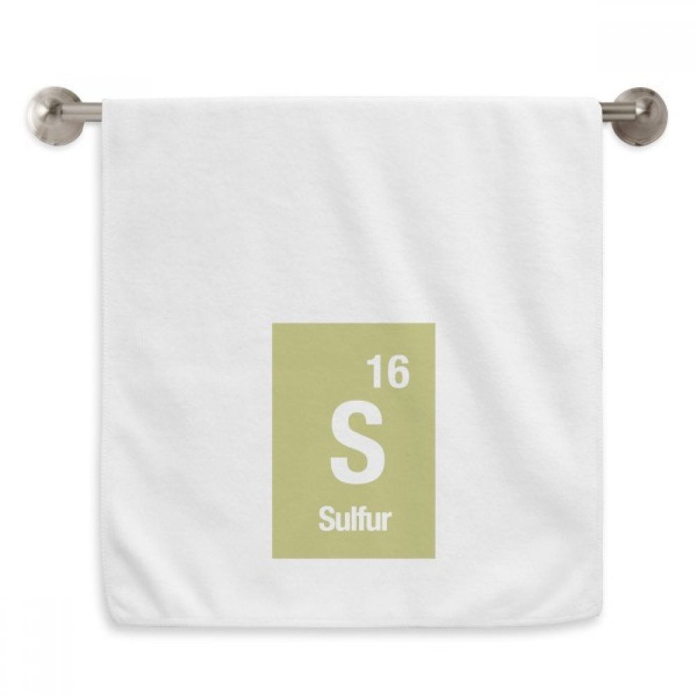 Serviette de toilette Soufre Science DIYthinker blanche et moelleuse en format 13x29"