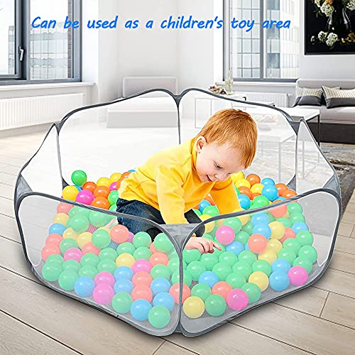 Bhina Kleintiere Laufstall,Faltbarer Atmungsaktiver Laufstall,Kleintier Zelt,Laufstall Für Kleintiere,Mit Aufbewahrungstasche,Faltbar,Geeignet Für Meerschweinchen,Kaninchen,Hamster,Chinchillas,Igel