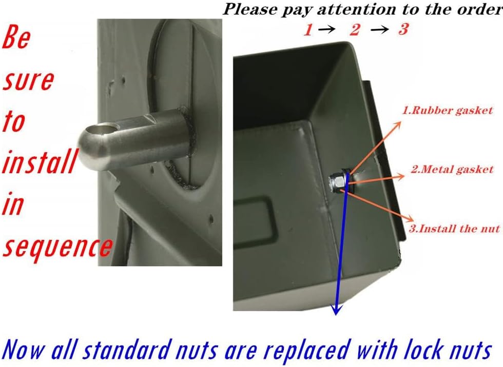 16Pcs Ammo can Locks Ammo can Lock kit Ammo Box Lock Lock for Ammo can Ammo can Locking Hardware Ammo case Lock Metal Ammo can Lock for 50 Cal, Fat 50, 30 Cal, 20 mm, 40mm