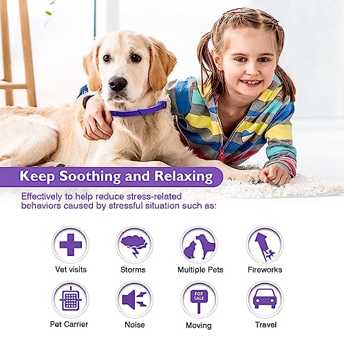 Image of Dog Calming Pheromone Collar Set of 3,Relieves Anxiety,Keeps Dog Quiet,Foldable Collar